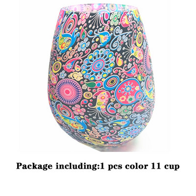 Pahare de vin din silicon, care nu se sparg, fără BPA, cu imprimeu portabil, cu apă în aer liber, pentru călătorii, picnic, piscină, barcă, camping