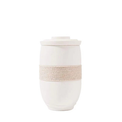 Ceașcă de ceai creativă japoneză cu apă, pentru birou, acasă, pentru călătorii, ceașcă de ceai portabilă din ceramică cu capac de filtru.