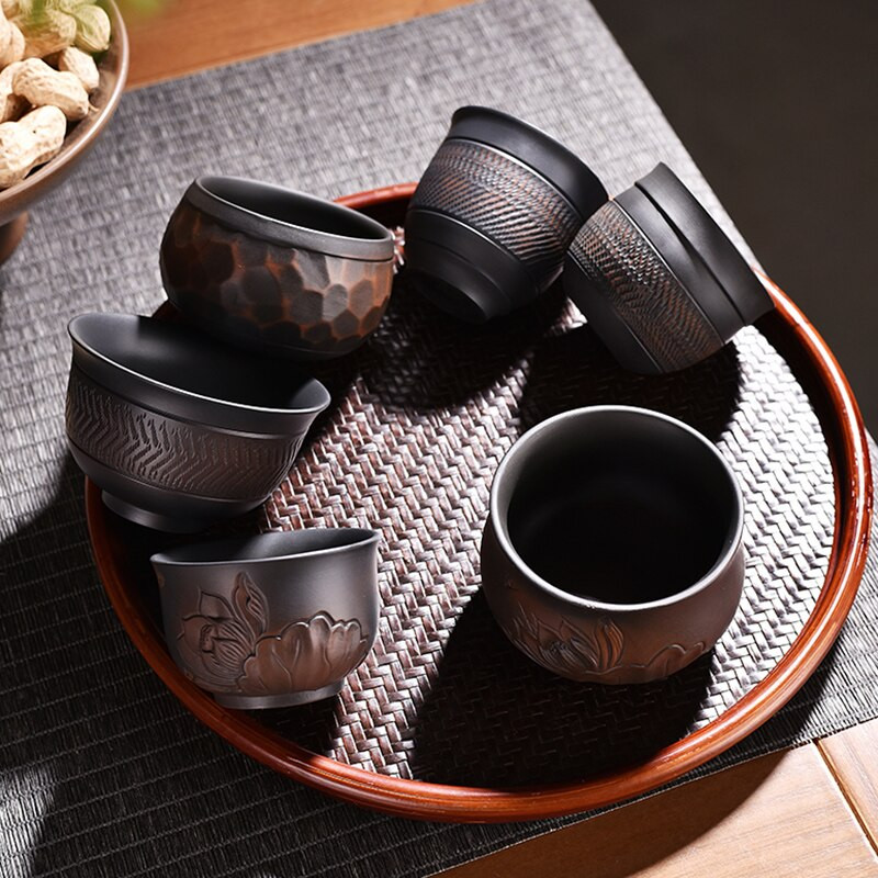 Ceașcă de ceramică violet 140ml Bol de ceai Kung Fu Drink Cup cești de ceai ceramică Retro master cup