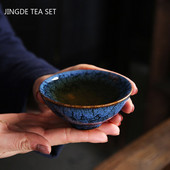 1 бр. Чаена чаша за смяна на керамична пещ в японски стил Домакинска порцеланова чаша за чай Ръчно изработена купа за чай Лична единична чаша комплект за чай Консумативи