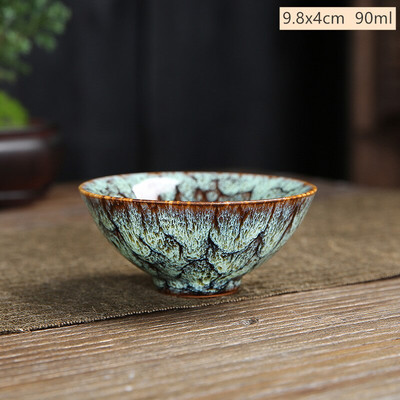 1 бр. Чаена чаша за смяна на керамична пещ в японски стил Домакинска порцеланова чаша за чай Ръчно изработена купа за чай Лична единична чаша комплект за чай Консумативи