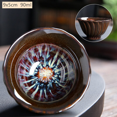 1 бр. Чаена чаша за смяна на керамична пещ в японски стил Домакинска порцеланова чаша за чай Ръчно изработена купа за чай Лична единична чаша комплект за чай Консумативи