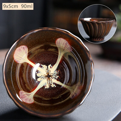 1 бр. Чаена чаша за смяна на керамична пещ в японски стил Домакинска порцеланова чаша за чай Ръчно изработена купа за чай Лична единична чаша комплект за чай Консумативи