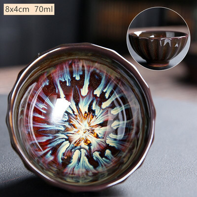 1 бр. Чаена чаша за смяна на керамична пещ в японски стил Домакинска порцеланова чаша за чай Ръчно изработена купа за чай Лична единична чаша комплект за чай Консумативи