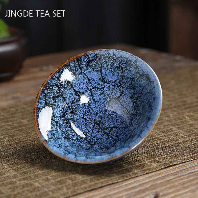 1 бр. Чаена чаша за смяна на керамична пещ в японски стил Домакинска порцеланова чаша за чай Ръчно изработена купа за чай Лична единична чаша комплект за чай Консумативи