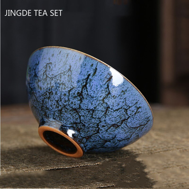 1 бр. Чаена чаша за смяна на керамична пещ в японски стил Домакинска порцеланова чаша за чай Ръчно изработена купа за чай Лична единична чаша комплект за чай Консумативи