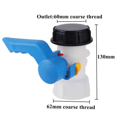 DN40/50/80 drugelio vožtuvas 1000L IBC bako konteinerio adapteris sodas žemės ūkis drėkinimo vandens tiekimo maišytuvas vandens valdiklis