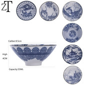 Kék-fehér porcelán, kézzel festett nagy teáscsésze Bone China Mester csészék bögre Kung Fu teáskészlet ajándék testreszabás 80ml
