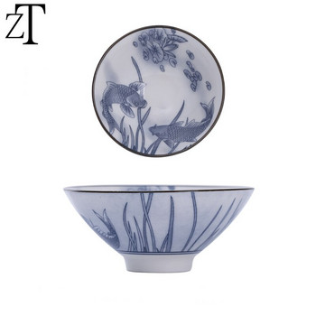Μπλε και λευκή πορσελάνη ζωγραφισμένη στο χέρι Μεγάλο φλιτζάνι τσαγιού Bone China Master Cups Κούπα Kung Fu Tea Σετ Προσαρμογή δώρου 80ml