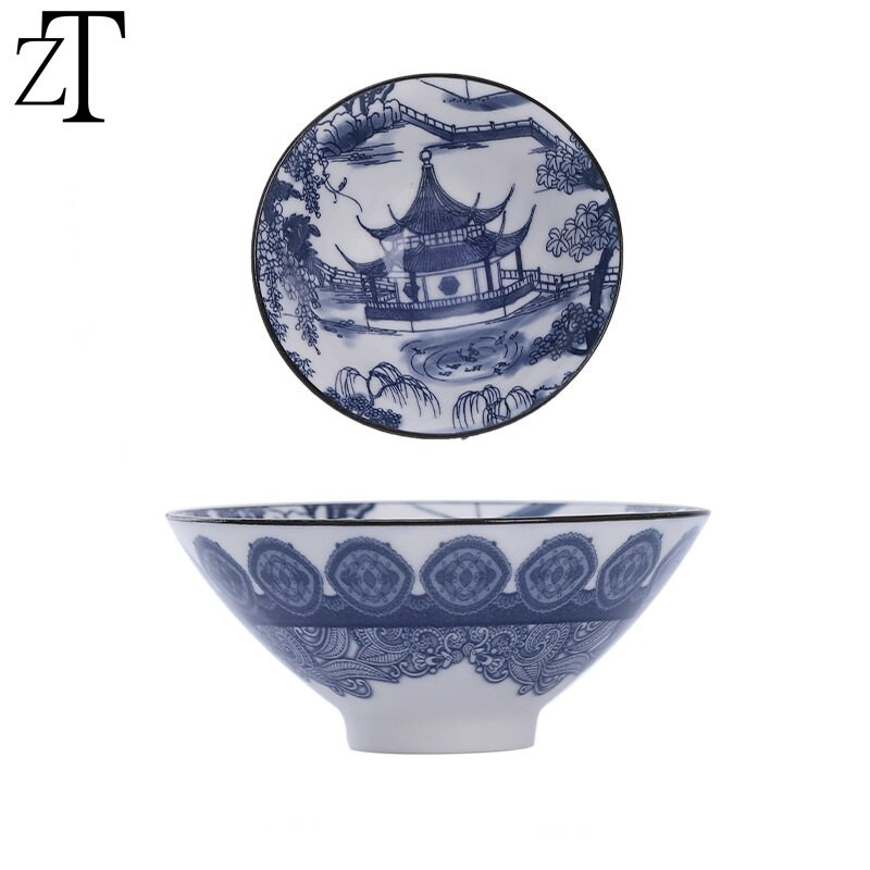 Kék-fehér porcelán, kézzel festett nagy teáscsésze Bone China Mester csészék bögre Kung Fu teáskészlet ajándék testreszabás 80ml