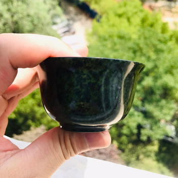 Чаша за чай от естествен нефрит Висококачествен комплект за чай от нефрит Чаи за здраве Здраве от фин нефрит Чаши за здраве Бижута Подаръци за семейство Приятели Колеги