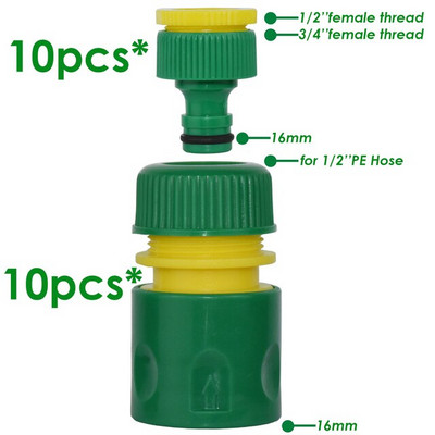 KESLA 10 DB 16 mm-es tömlő gyorscsatlakozó kerti víztömlő cső 1/2 hüvelykes csap adapter javítás hosszabbító szerelvény öntöző üvegház