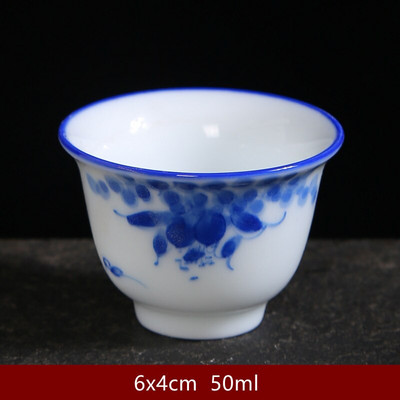 4db/készlet kínai kézzel festett kerámia teáscsésze vizes csésze Boutique teástál Háztartási porcelán teáskészlet Italos mester teáscsésze