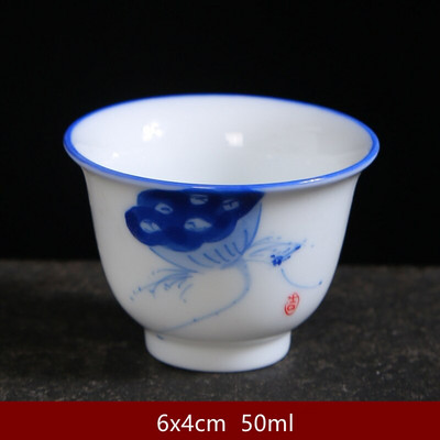 4db/készlet kínai kézzel festett kerámia teáscsésze vizes csésze Boutique teástál Háztartási porcelán teáskészlet Italos mester teáscsésze