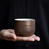 Ceașcă chineză cu glazură din rugină, ceașcă de uz casnic din ceramică Fambe, ceașcă de ceai vintage, ceașcă personală, ceașcă de ceai, ceașcă de ceai