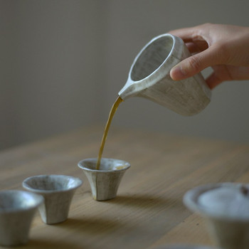 180 ml Ιαπωνικού στιλ Χοντρό γλάσο αγγειοθήκης Χειροποίητο Divide Tea Tea Pitcher Chahai Kung Fu Teaset Retro Ceramic Drinkware