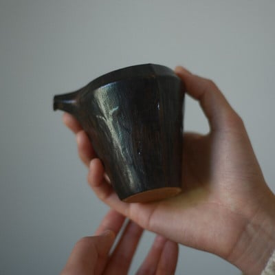 180 ml japán stílusú durva kerámia mázas teakancsó Kézzel készített Divide tea tea csésze Chahai Kung Fu teaset Retro kerámia ital