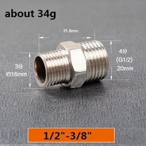 Racord pentru furtun Conectori reducători drepti 1"la 3/4" 1/2"la 1/4" Îmbinare cu filet tată Cupru Oțel inoxidabil Schimbare adaptor de cuplare