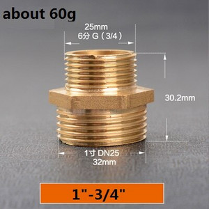 Racord pentru furtun Conectori reducători drepti 1"la 3/4" 1/2"la 1/4" Îmbinare cu filet tată Cupru Oțel inoxidabil Schimbare adaptor de cuplare