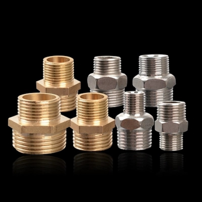 Racord pentru furtun Conectori reducători drepti 1"la 3/4" 1/2"la 1/4" Îmbinare cu filet tată Cupru Oțel inoxidabil Schimbare adaptor de cuplare