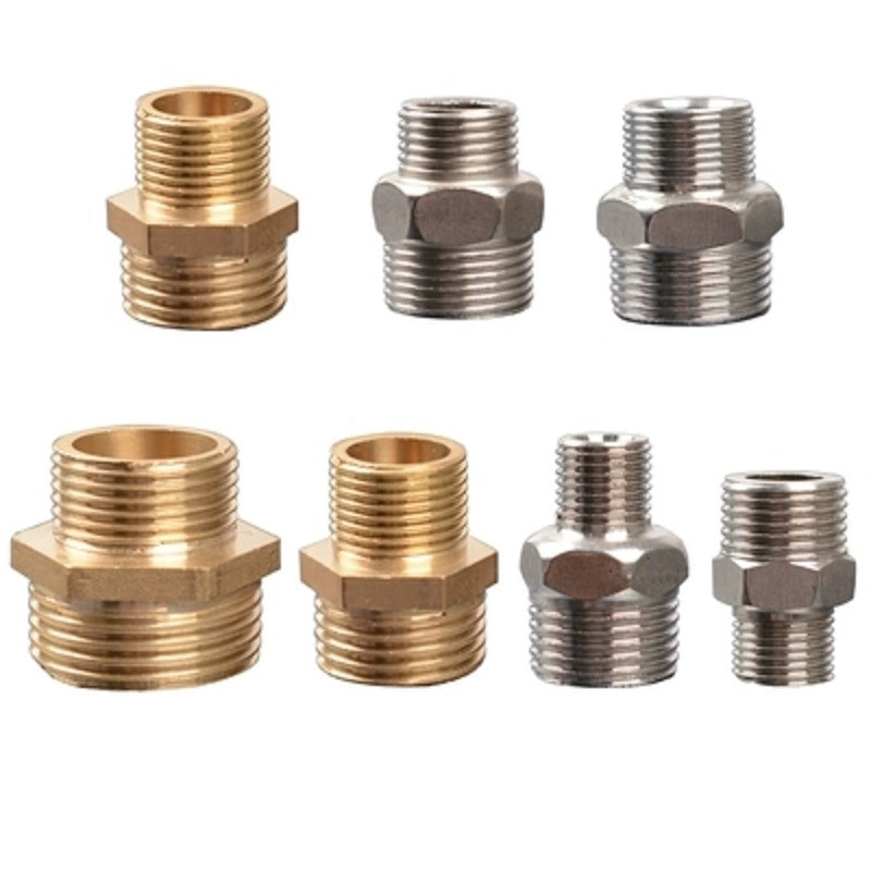 Racord pentru furtun Conectori reducători drepti 1"la 3/4" 1/2"la 1/4" Îmbinare cu filet tată Cupru Oțel inoxidabil Schimbare adaptor de cuplare