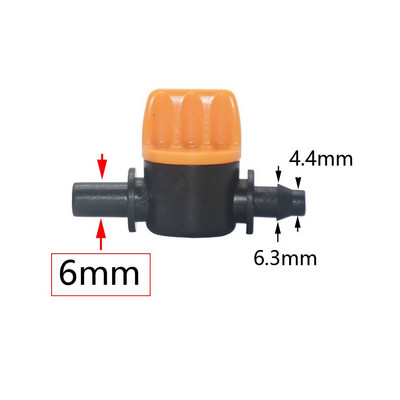 4 mm-es tömlő kerti csap mini szelep 4/7 tömlő 1/4" - 6 mm-es fúvóka csatlakozó csepegtető öntözés szerelvények cső vízszelep 5db