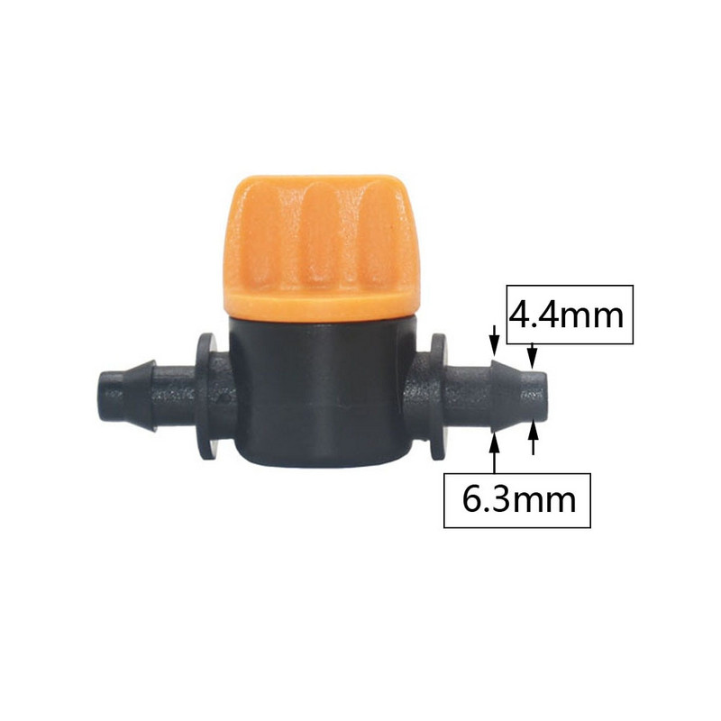 4 mm-es tömlő kerti csap mini szelep 4/7 tömlő 1/4" - 6 mm-es fúvóka csatlakozó csepegtető öntözés szerelvények cső vízszelep 5db