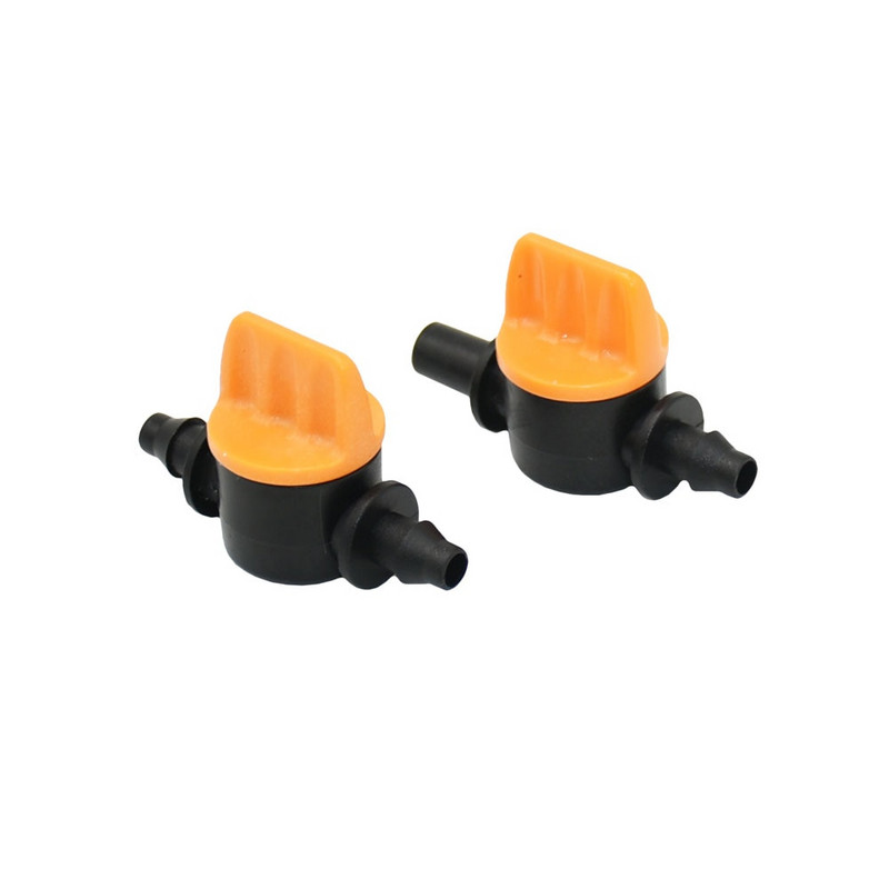 4 mm-es tömlő kerti csap mini szelep 4/7 tömlő 1/4" - 6 mm-es fúvóka csatlakozó csepegtető öntözés szerelvények cső vízszelep 5db