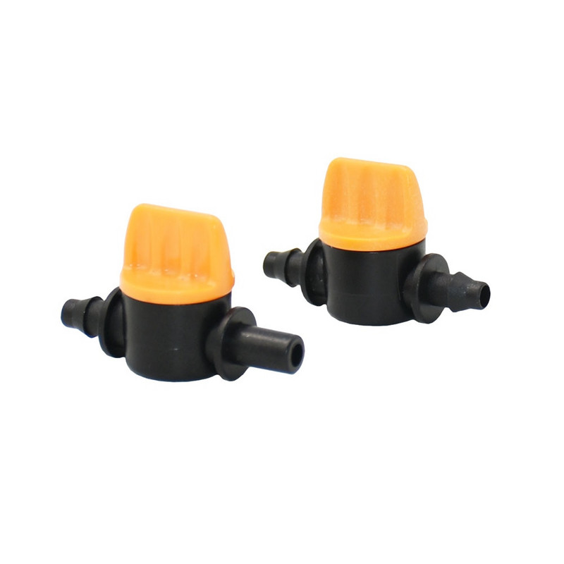 4 mm-es tömlő kerti csap mini szelep 4/7 tömlő 1/4" - 6 mm-es fúvóka csatlakozó csepegtető öntözés szerelvények cső vízszelep 5db