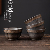 Ceramică grosieră în stil japonez, fier de aurire, glazură, ceașcă de ceai din ceramică, ceașcă de ceai Kung Fu, ceașcă de epocă, ceașcă principală, bol cești de ceai