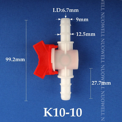 50~1db 4~32mm egyenlő átmérőjű műanyag golyóscsap csepegtető öntözőcső kapcsoló akváriumi légszivattyú tömlőcsatlakozó POM szelep