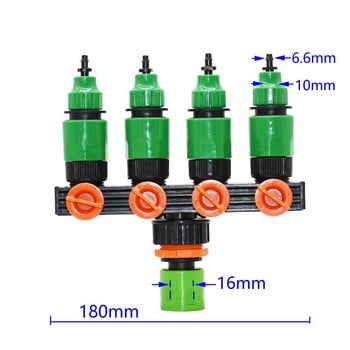 1/4 3/8 ιντσών σωλήνας 4 κατευθύνσεων Garden διαχωριστής νερού βρύσης Βαλβίδα άρδευσης με θηλυκή 1/2\