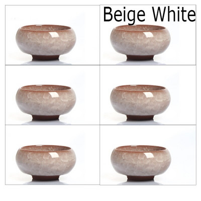 Promóció! 6db Kung Fu Tea csésze készlet Crackle Glaze 30ml Utazó kínai porcelán teáscsésze kerámia Yixing Purple Clay tea szolgáltatás