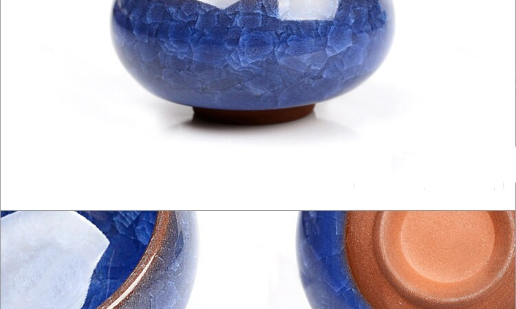 Promóció! 6db Kung Fu Tea csésze készlet Crackle Glaze 30ml Utazó kínai porcelán teáscsésze kerámia Yixing Purple Clay tea szolgáltatás