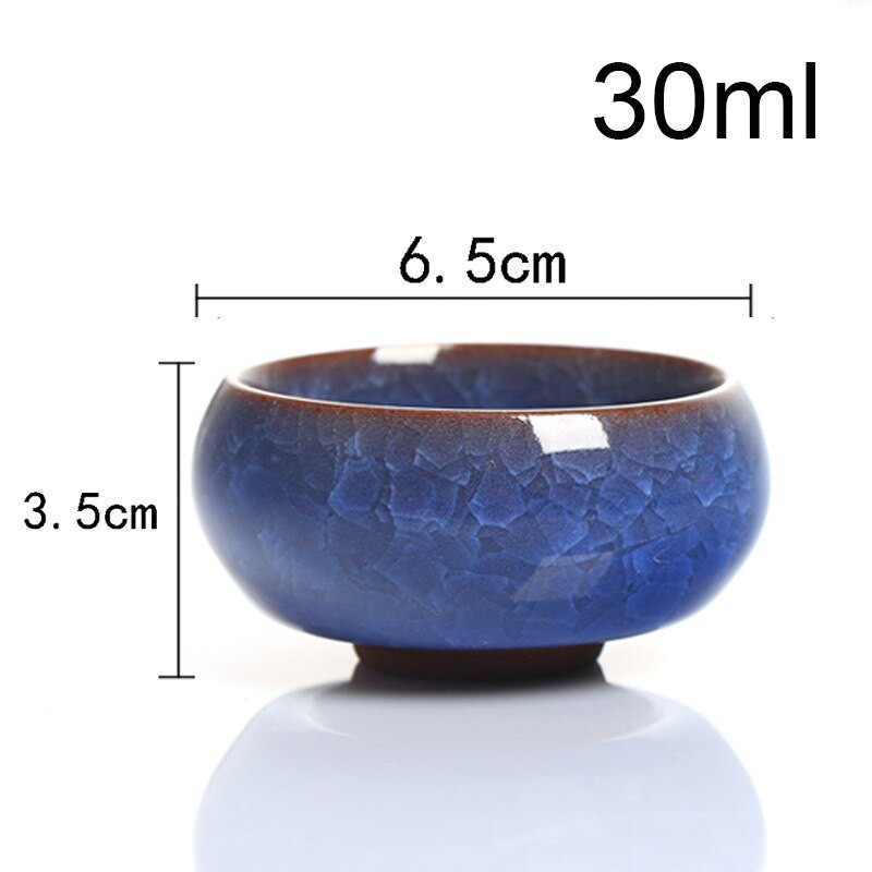 Promóció! 6db Kung Fu Tea csésze készlet Crackle Glaze 30ml Utazó kínai porcelán teáscsésze kerámia Yixing Purple Clay tea szolgáltatás