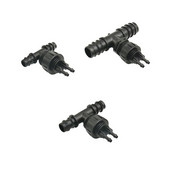 Kerti tömlő 1/2" 3/4" 1" - 1/4" 2 utas póló csatlakozó szűkítő vízelosztó 16mm 20mm 25mm - 4/7 tömlő vízcsatlakozó 1db