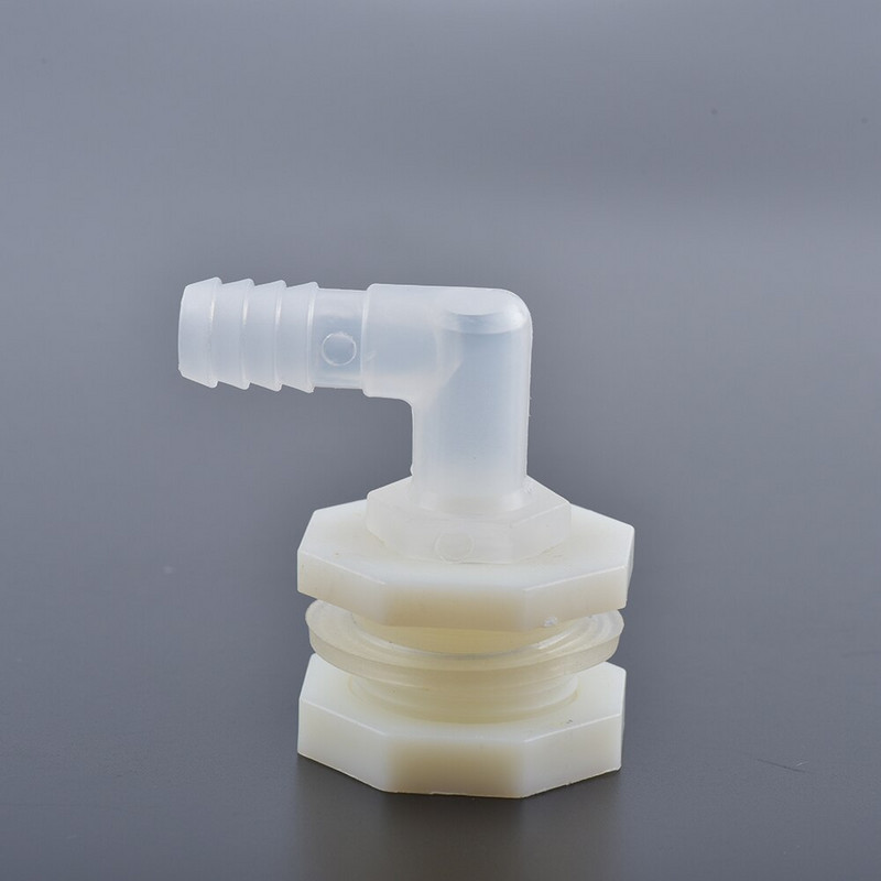 ABS 1/2 tolli kuni 6,4–20 mm küünarnuki niisutusliigendi veepaagi vooliku ühendus akvaariumi aia kastmistoru 90-kraadine adapteri toru