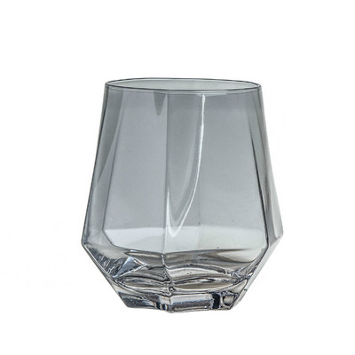 Modern fagyos színű hatoldalú gyémánt Phnom Penh kvarc üveg tejcsésze gyümölcslé könnyű luxus Phnom Penh reggeli csésze