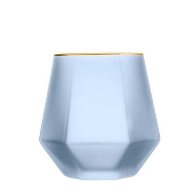 Modern fagyos színű hatoldalú gyémánt Phnom Penh kvarc üveg tejcsésze gyümölcslé könnyű luxus Phnom Penh reggeli csésze