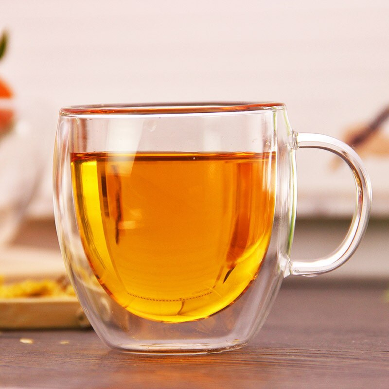 Чаши от високо боросиликатно стъкло Топлоустойчиво прозрачно стъкло Чаша за вода Изолирани чаши за кафе Двойно стъкло за вода Чаша за кафе