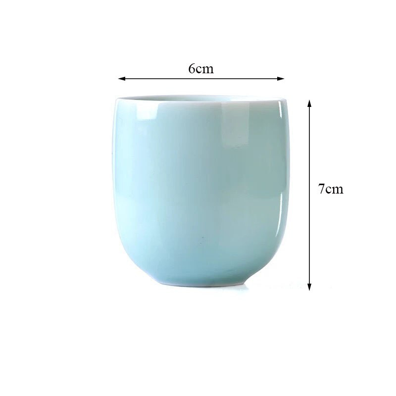 Japán Longquan Celadon teáscsésze Kung Fu teáskészlet kerámia kreatív irodai vizes csésze kézzel készített porcelán teástál ajándék ital