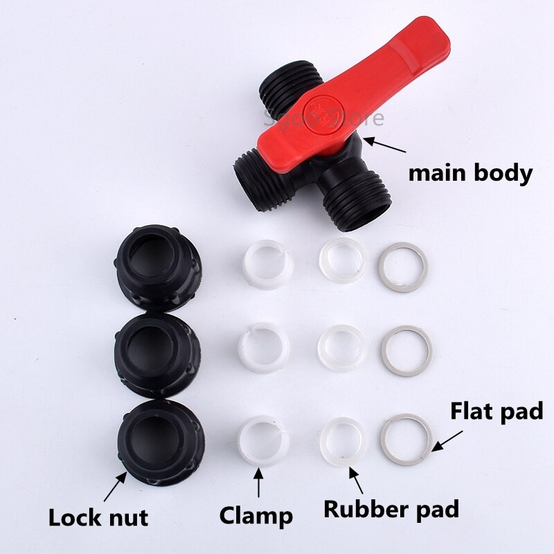 1vnt ID 20,25,32,40,50,63mm PPR PE trikampis vožtuvas greita jungtis T tipo vožtuvas vandens vamzdžių jungtys Sodo žemės ūkio priedai