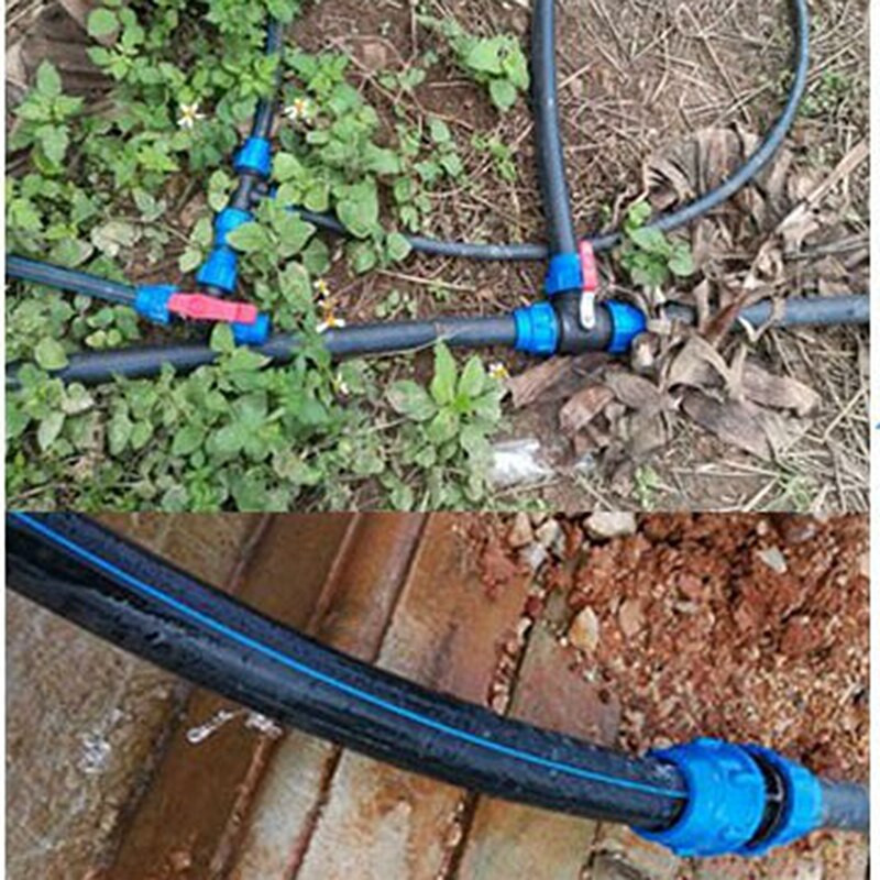 1vnt ID 20,25,32,40,50,63mm PPR PE trikampis vožtuvas greita jungtis T tipo vožtuvas vandens vamzdžių jungtys Sodo žemės ūkio priedai