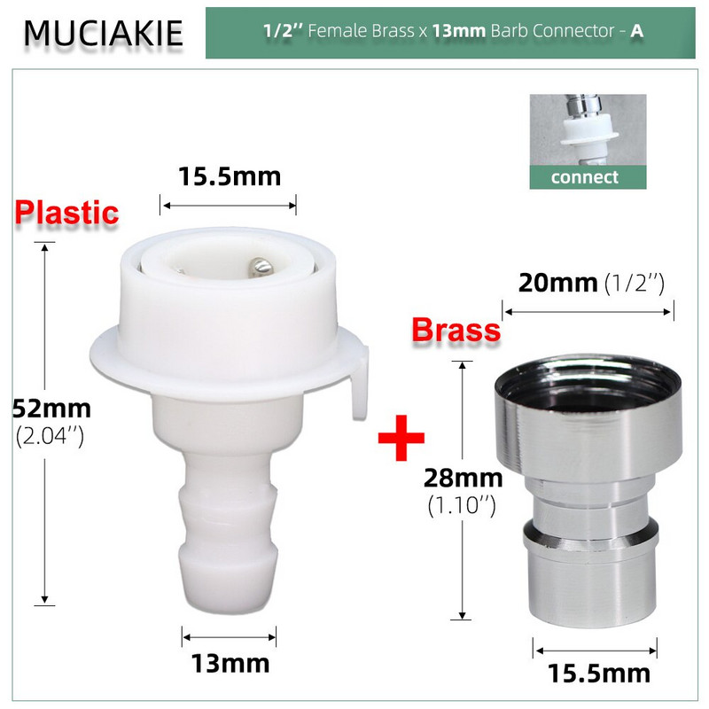 1/2'' 3/4'' x 13 mm 16 mm 1/2'' kerti gyorscsatlakozó mosógép csap tömlő csatlakozó adapter öntözés öntözés illesztés