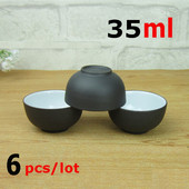 Promóció 6 db Lila agyag csésze szett kerámia teáscsészék 35 ml kínai Kung Fu teáscsészék teáscsészék Kiváló minőségű porcelán gyors szállítás