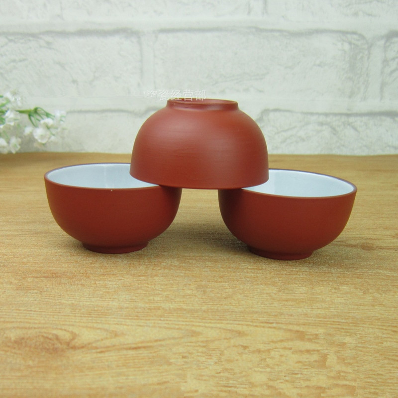 Promóció 6 db Lila agyag csésze szett kerámia teáscsészék 35 ml kínai Kung Fu teáscsészék teáscsészék Kiváló minőségű porcelán gyors szállítás