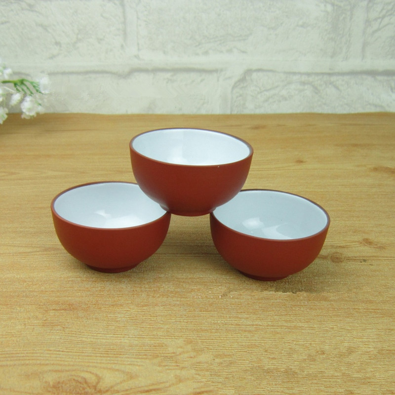 Promóció 6 db Lila agyag csésze szett kerámia teáscsészék 35 ml kínai Kung Fu teáscsészék teáscsészék Kiváló minőségű porcelán gyors szállítás