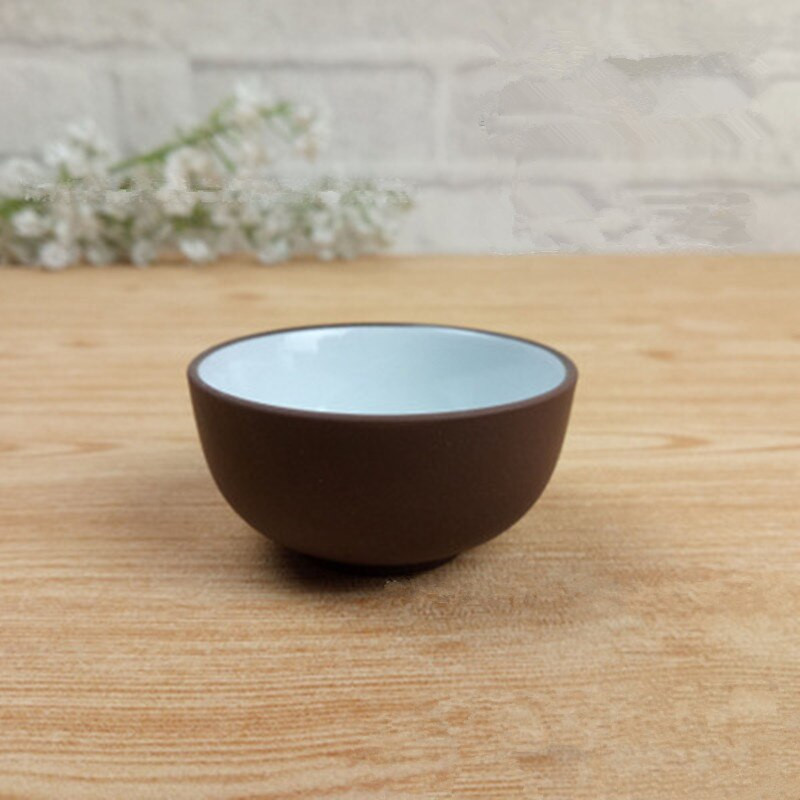 Promóció 6 db Lila agyag csésze szett kerámia teáscsészék 35 ml kínai Kung Fu teáscsészék teáscsészék Kiváló minőségű porcelán gyors szállítás