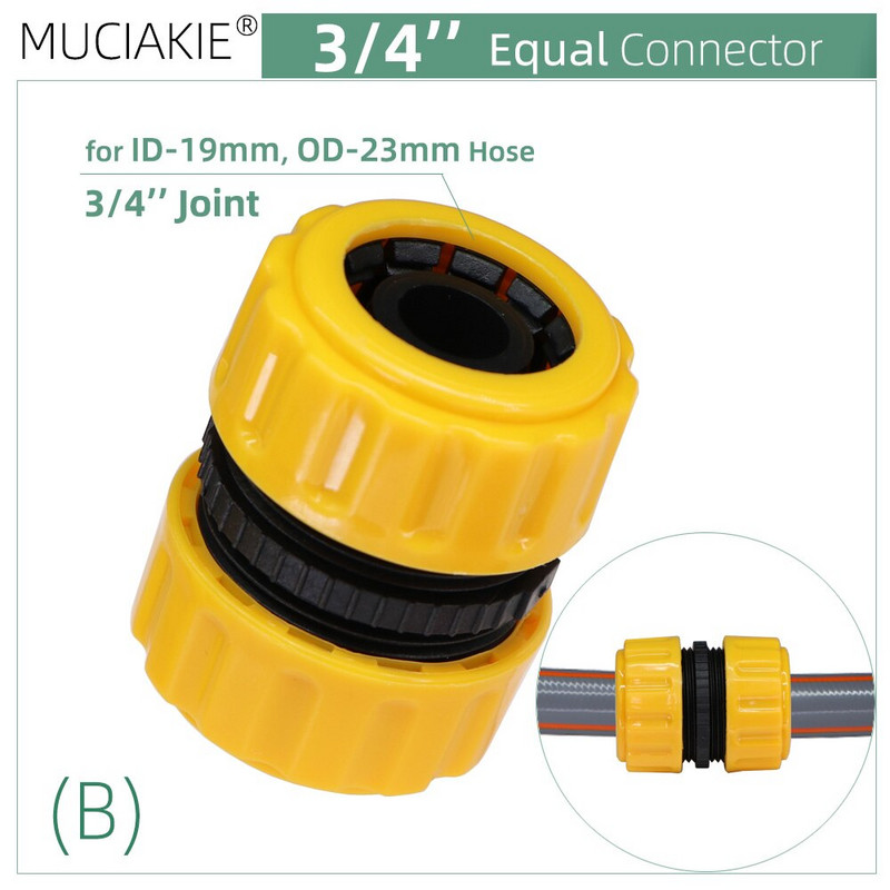 MUCIAKIE kerti tömlő gyorscsatlakozó 1/2'' 3/4'' 1'' 1,2'' Javító csatlakozó adapter öntözés öntözőcsövek csatlakozási csőszerelvény