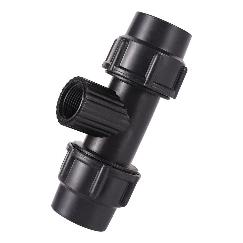 PE csőcsökkentő zárt póló 1/2"3/4"1" menet 20/25/32mm PE cső gyorscsatlakozó mezőgazdasági gyümölcsös reszelt öntözőszerelvények